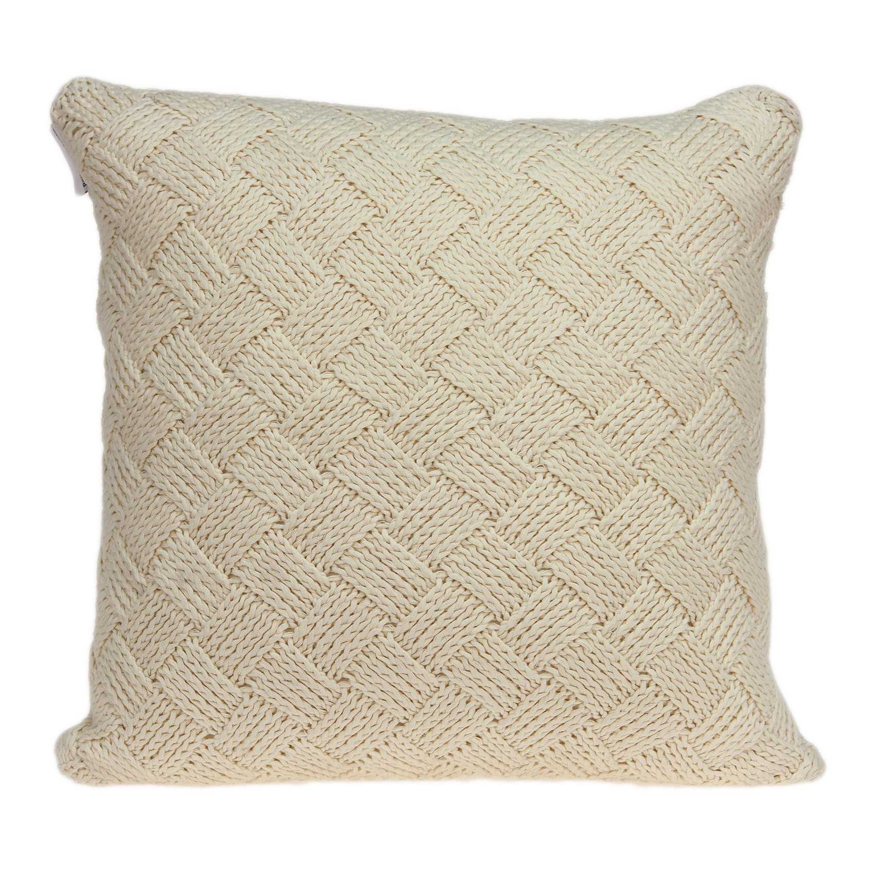 20" x 0.5" x 20" Beautiful Transitional Beige Accent Pillow Cover