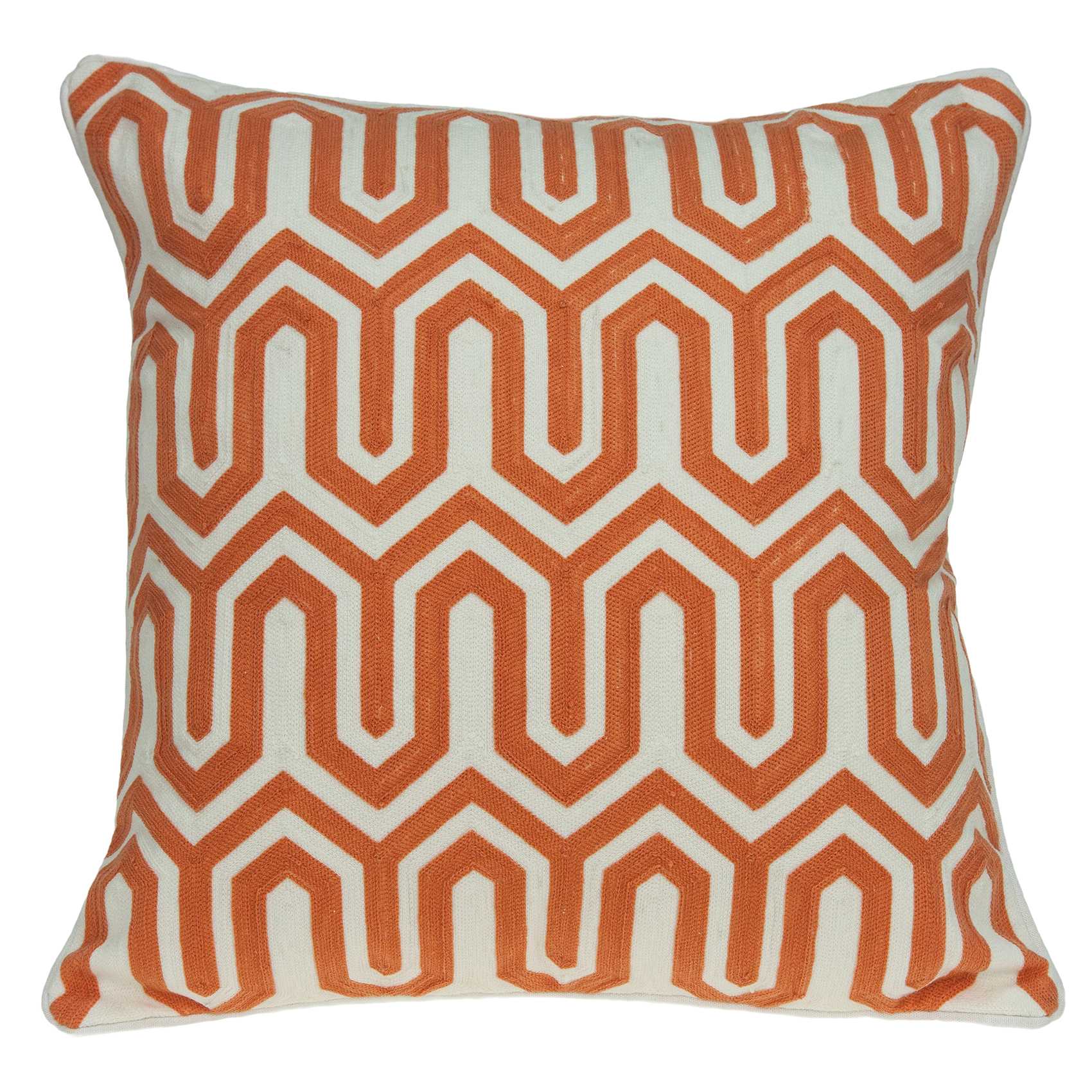 20" x 0.5" x 20" Transitional Orange Pillow Cover