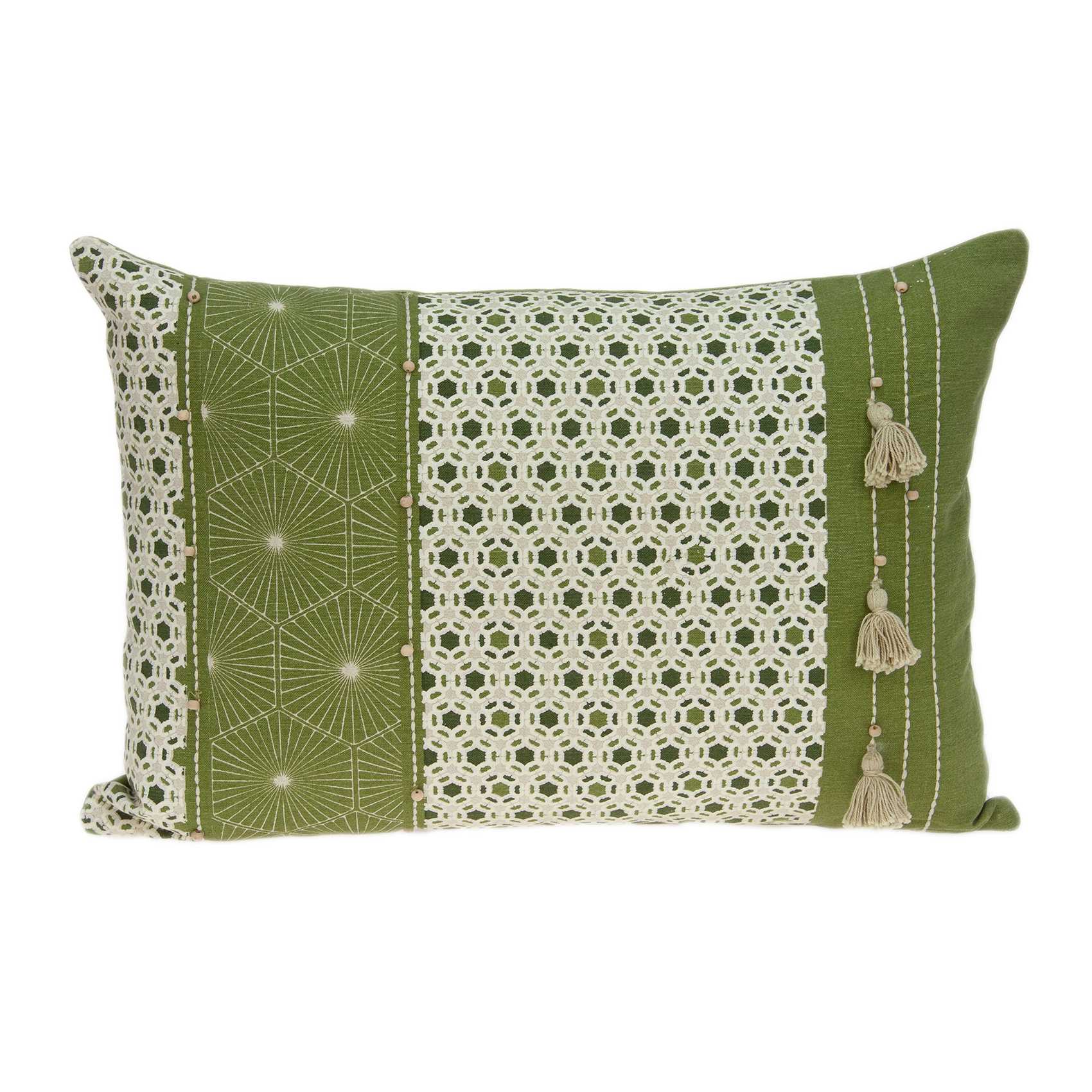 20" x 0.5" x 14" Tropical Green Pillow Cover