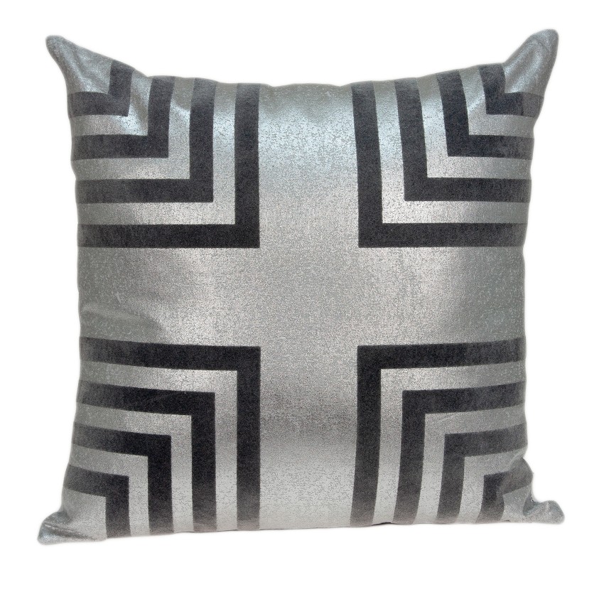 20" x 0.5" x 20" Beautiful Transitional Gray Accent Pillow Cover