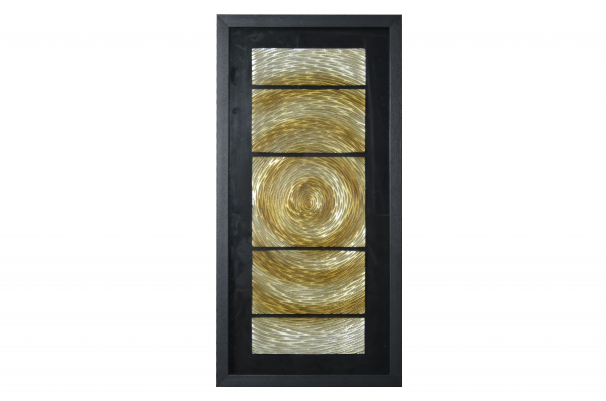 15" x 2" x 16" Black And Gold, Glass - Shadow Box