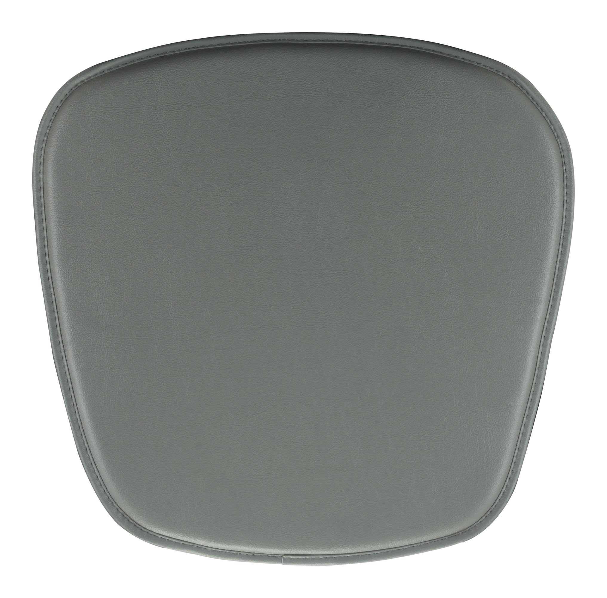 17" x 17" x 0.5" Gray, Leatherette, Chair Cushion