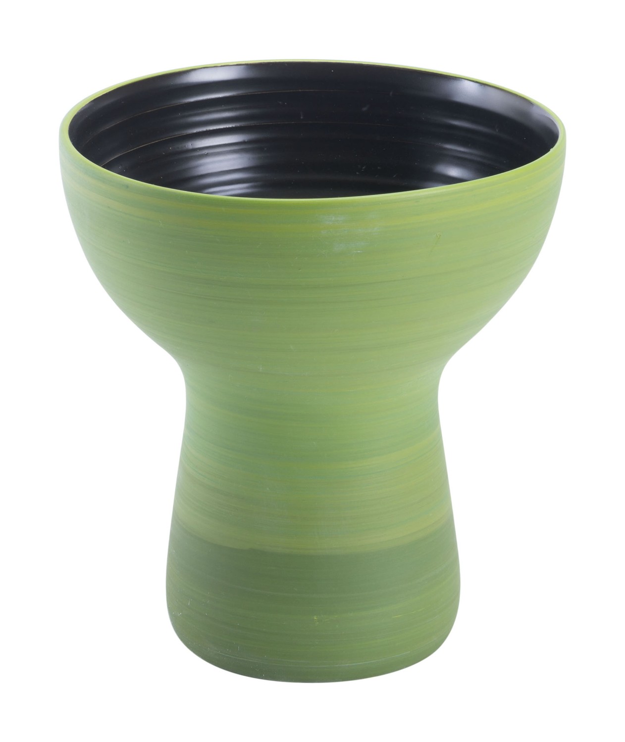 8.7" x 8.7" x 9.8" Green, Ceramic, Short Vase