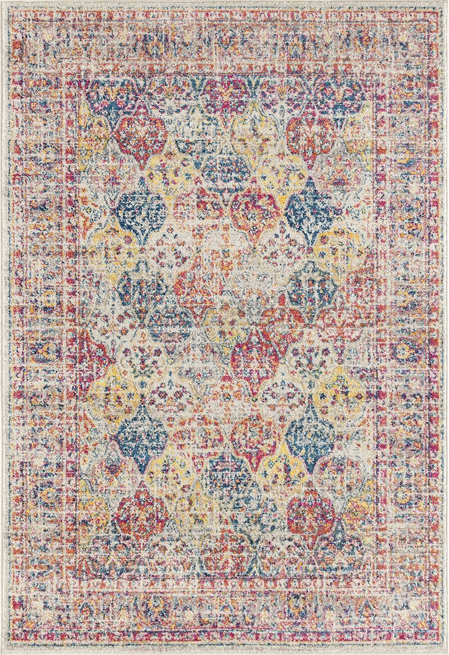 22" x 36" Multicolor Olefin / Frieze Accent Rug