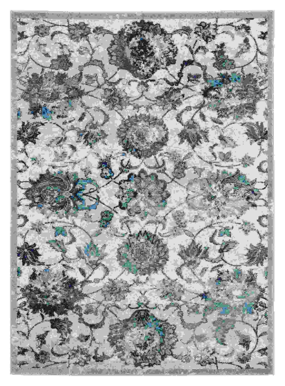 150" x 180" Grey Olefin Oversize Rug