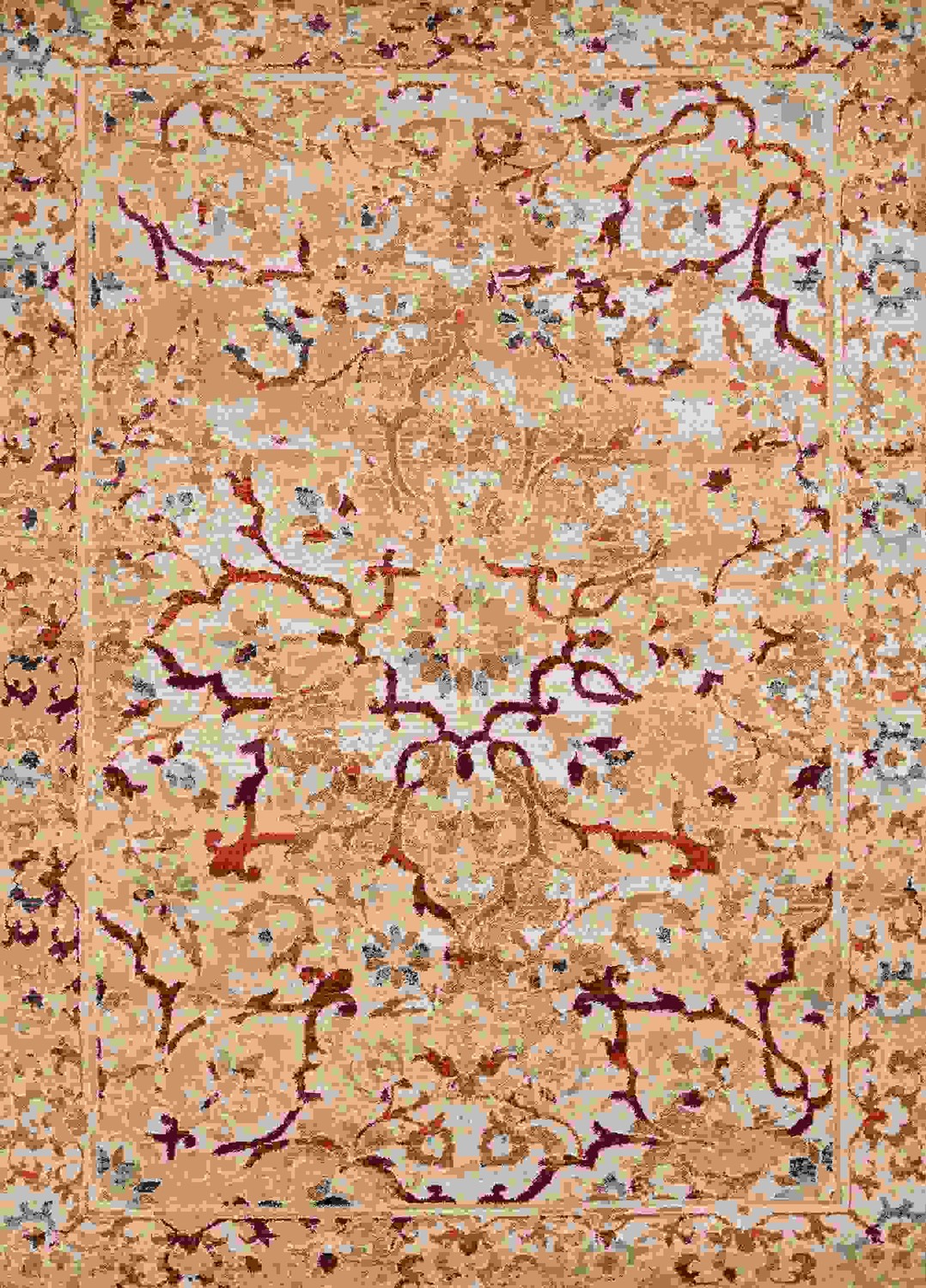 22" x 36" Taupe Olefin Accent Rug