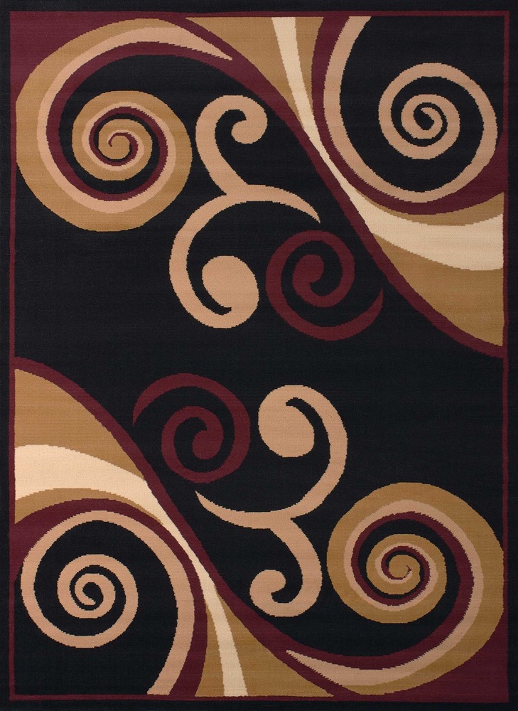 33" x 39" Burgundy Polypropyelene Accent Rug