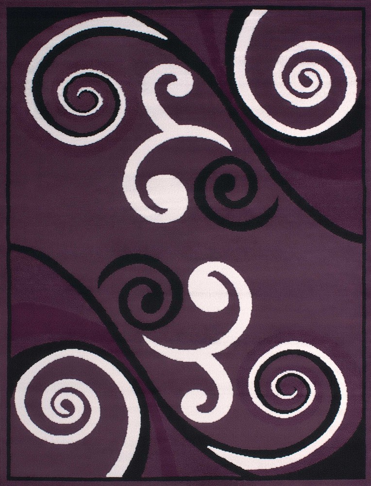 33" x 39" Plum Polypropyelene Accent Rug