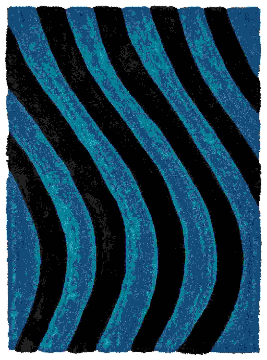 94" x 126" Blue Polyester Oversize Rug
