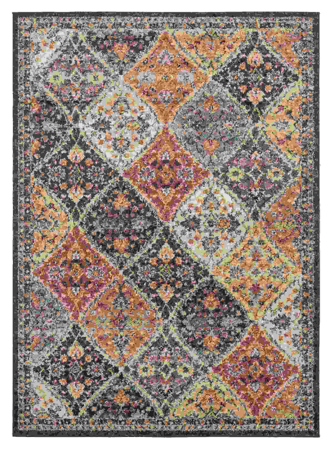 2' x 3' Warm Tone Trellis Design Accent Rug