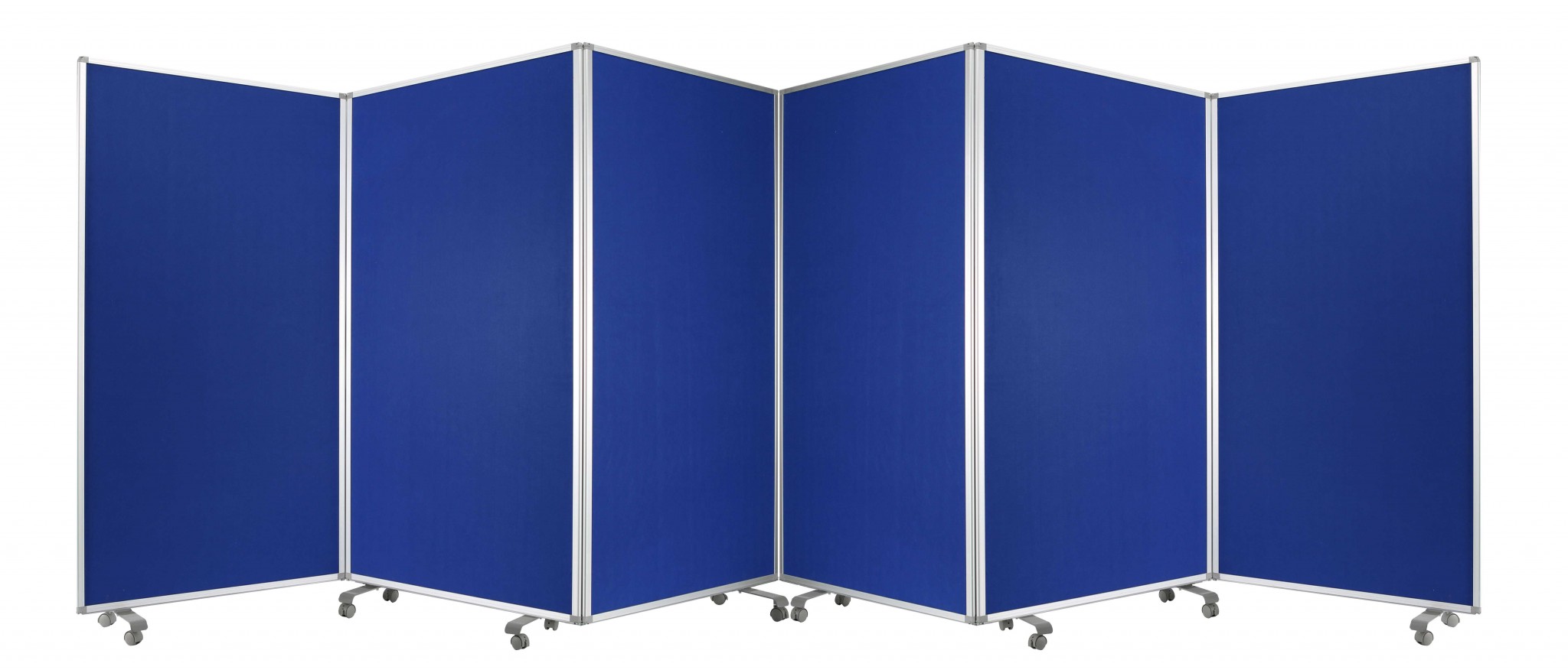 212" x 1" x 71" Blue, Metal, 6 Panel, Screen