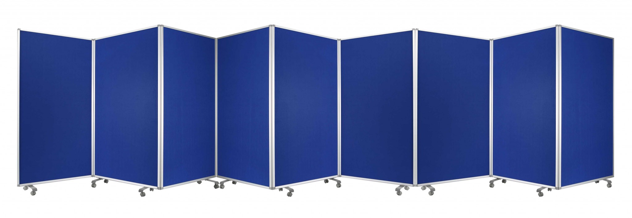 318" x 1" x 71" Blue, Metal, 9 Panel, Screen