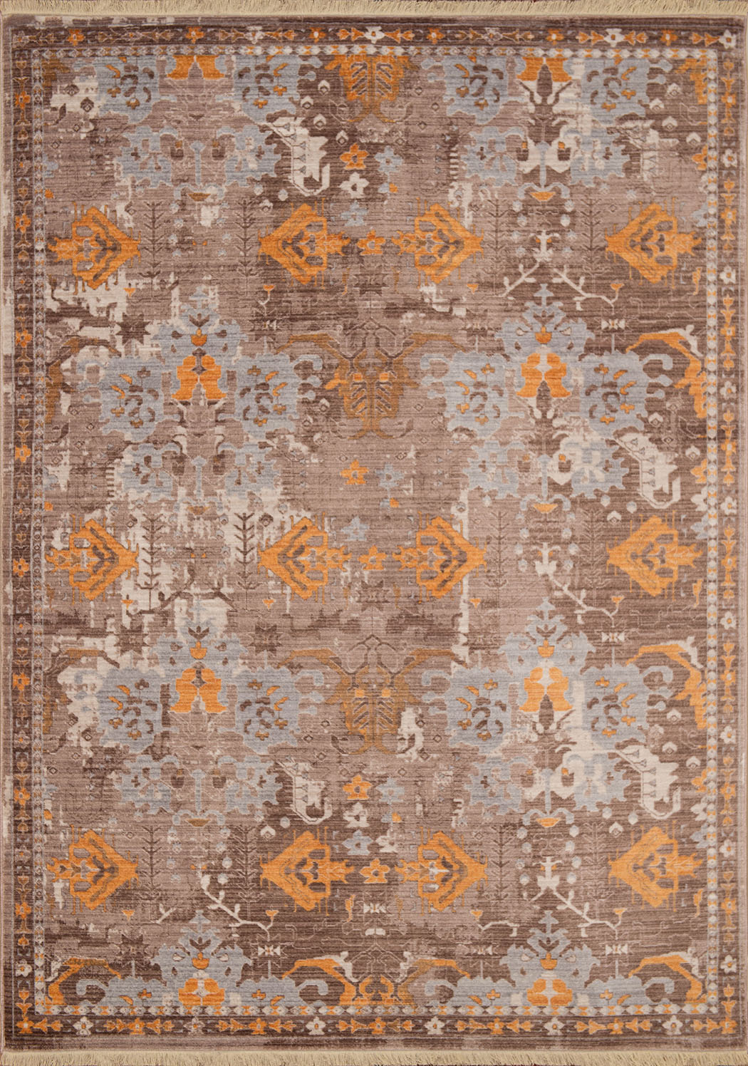 150" x 180" Burnt Orange Polyester Rug