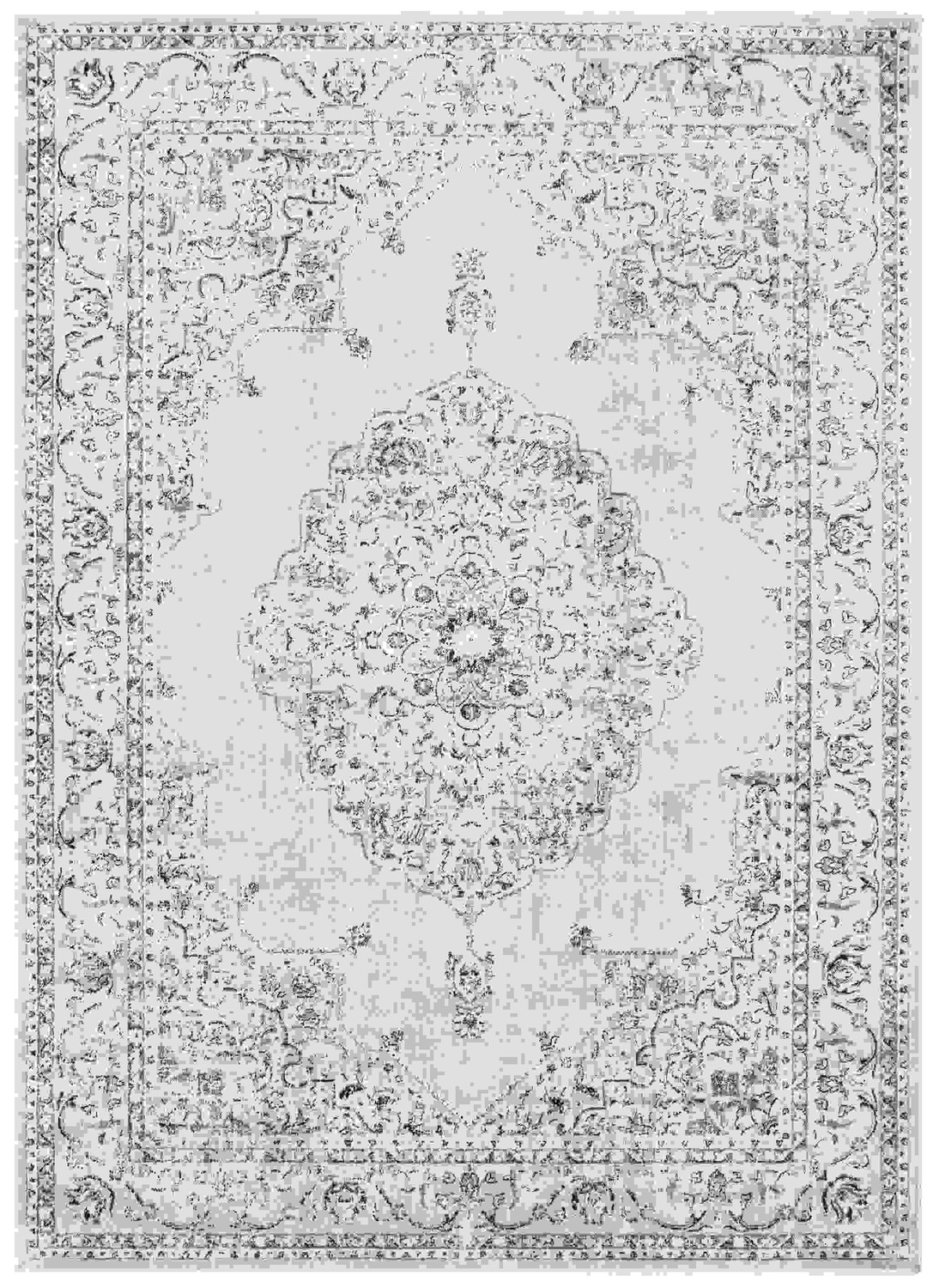 108" x 144" Silver Viscose Oversize Rug