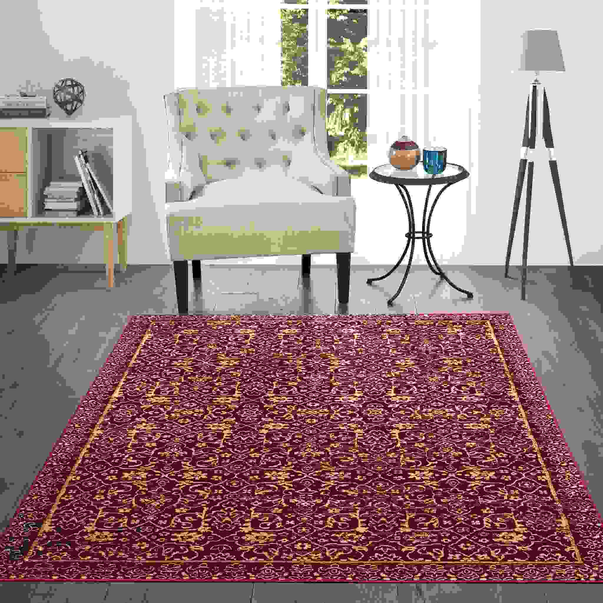 108" x 144" Red Viscose Oversize Rug