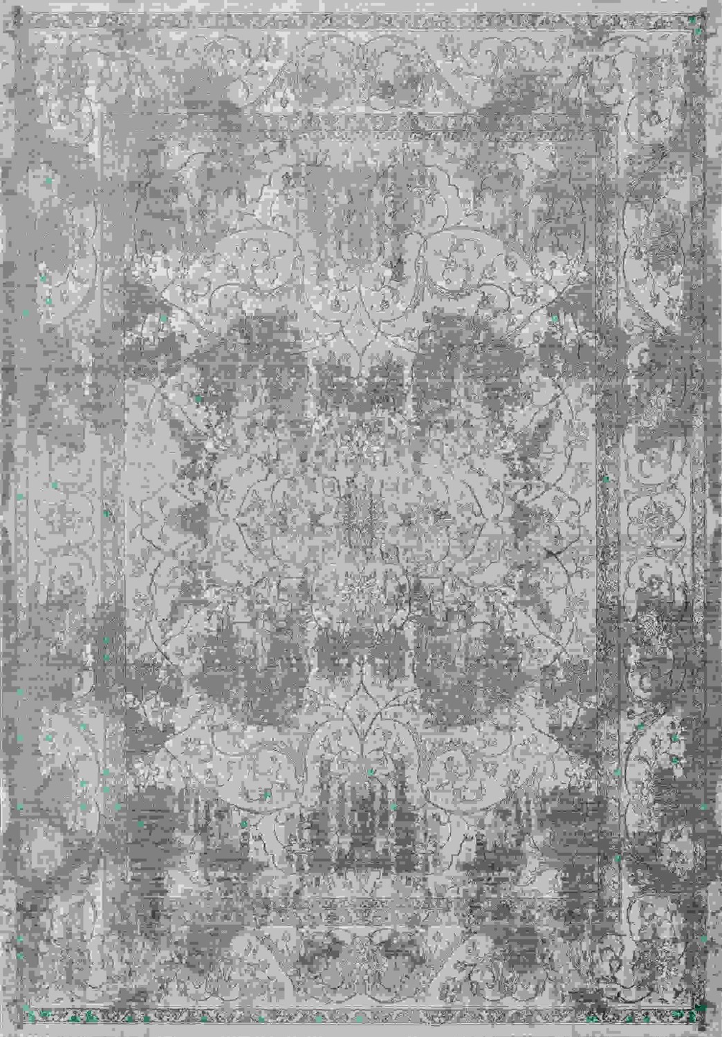 150" x 188" Turquoise Polyester Rug