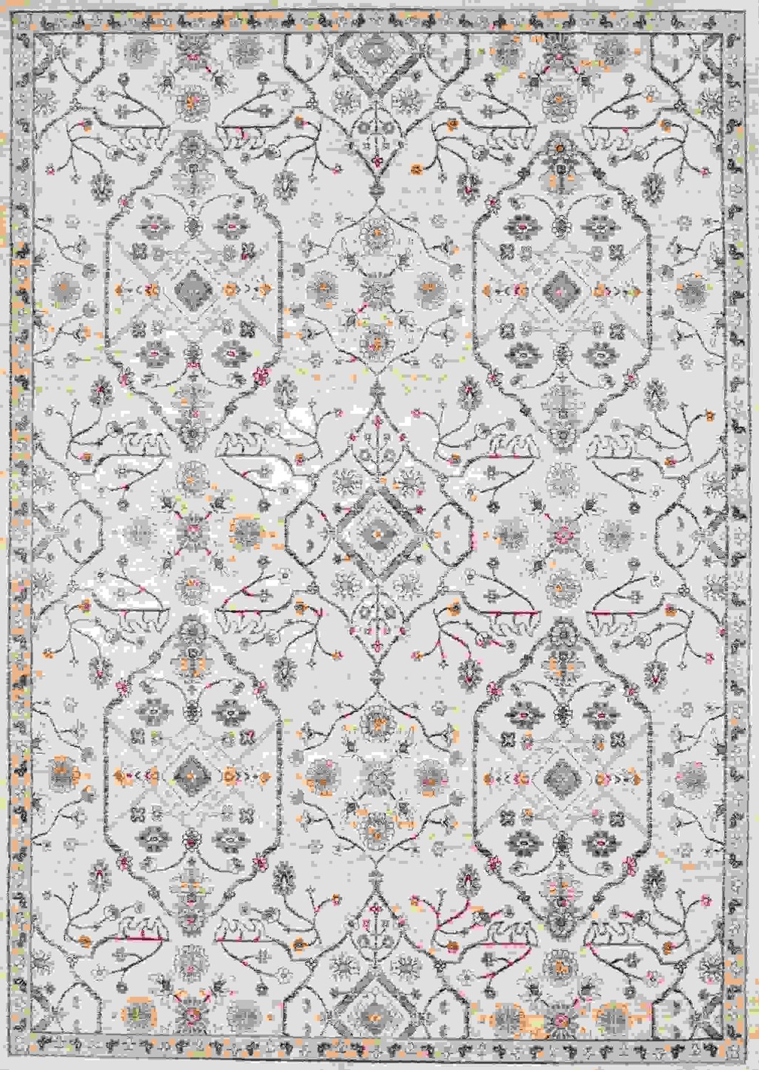 150" x 180" x 0.21" Bone Polyester Rug