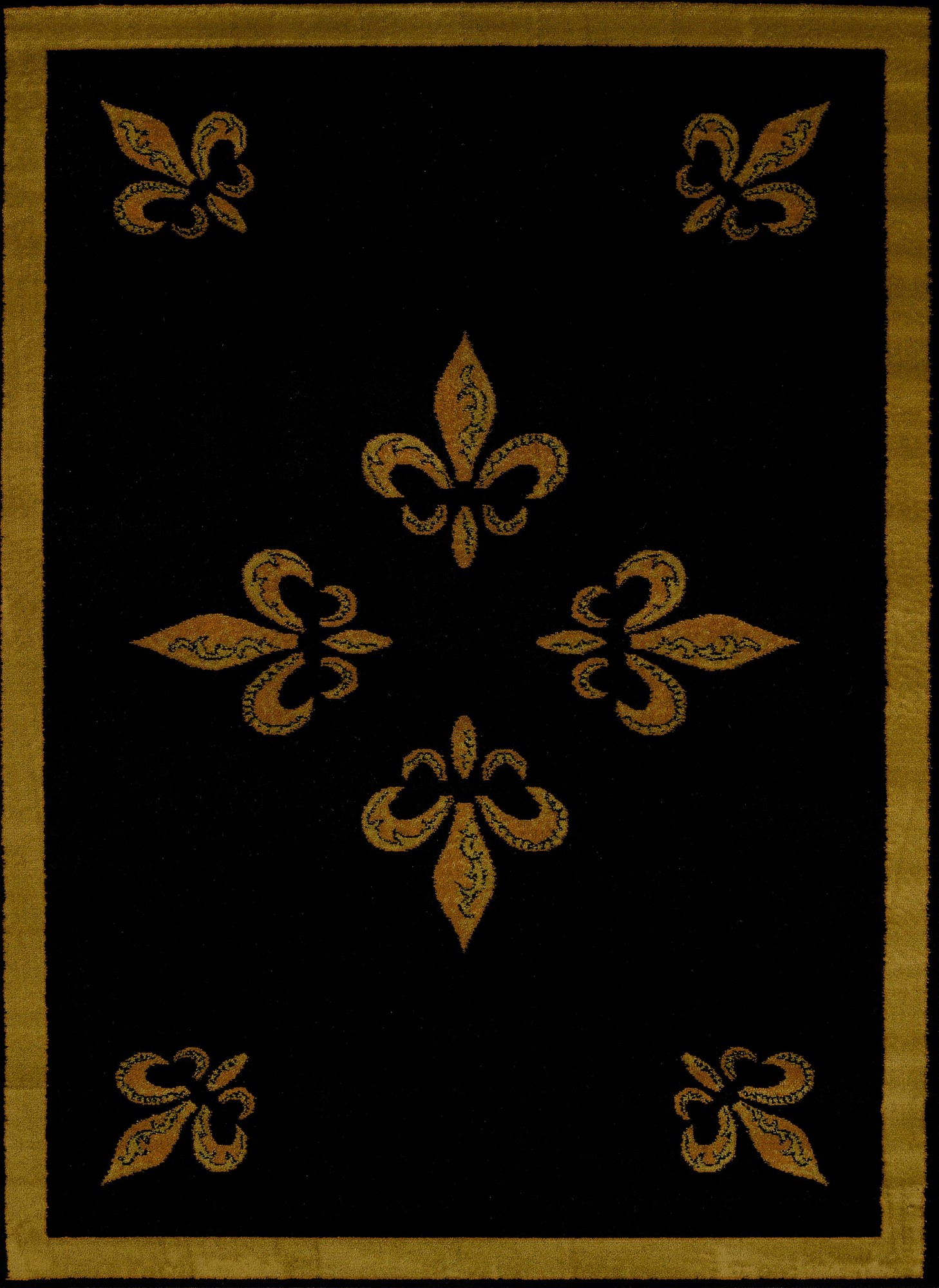 22" x 26" Black Polypropylene Accent Rug