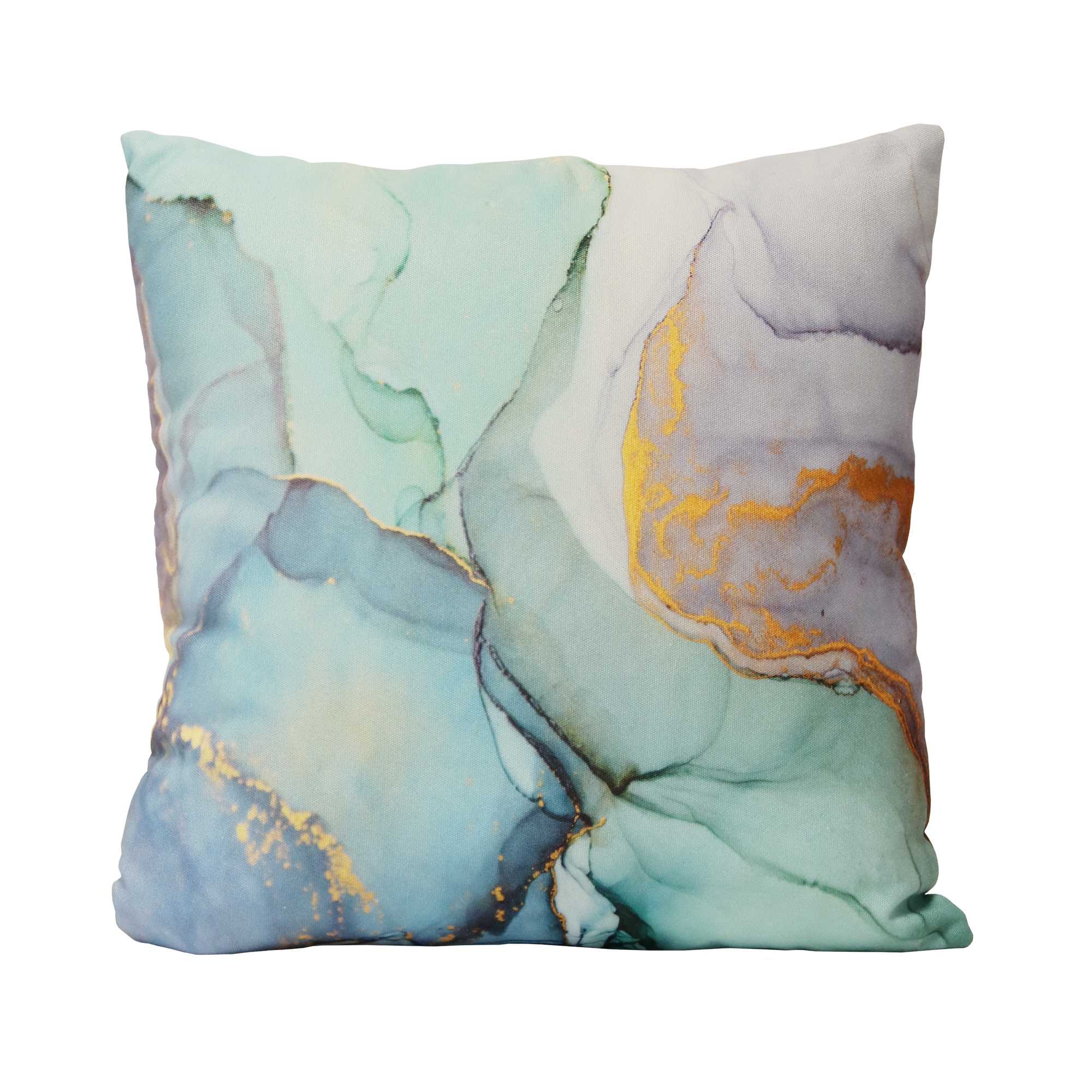 Pastel Watercolor Marble Cotton Square Pillow