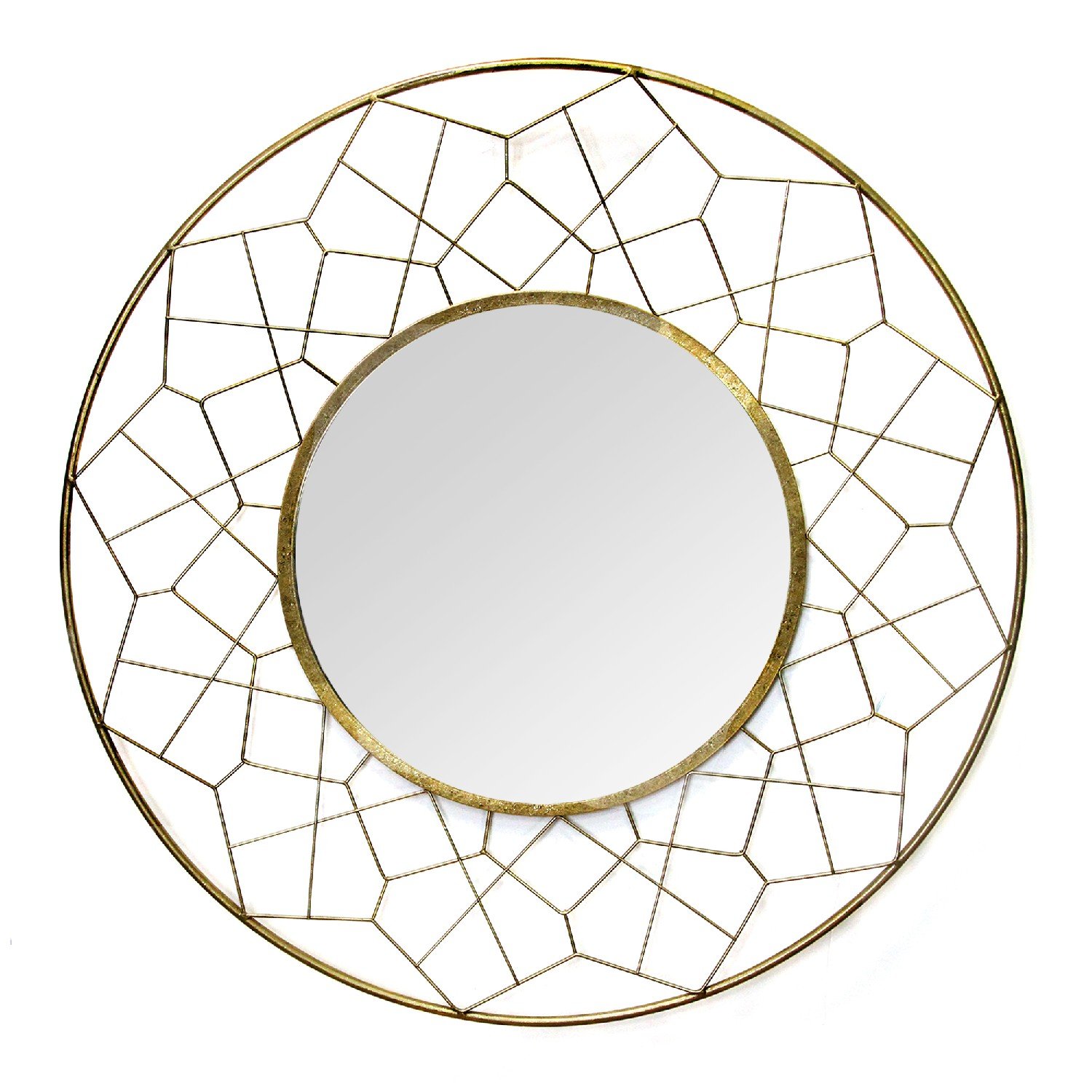 2.17" Round Gold Mirror