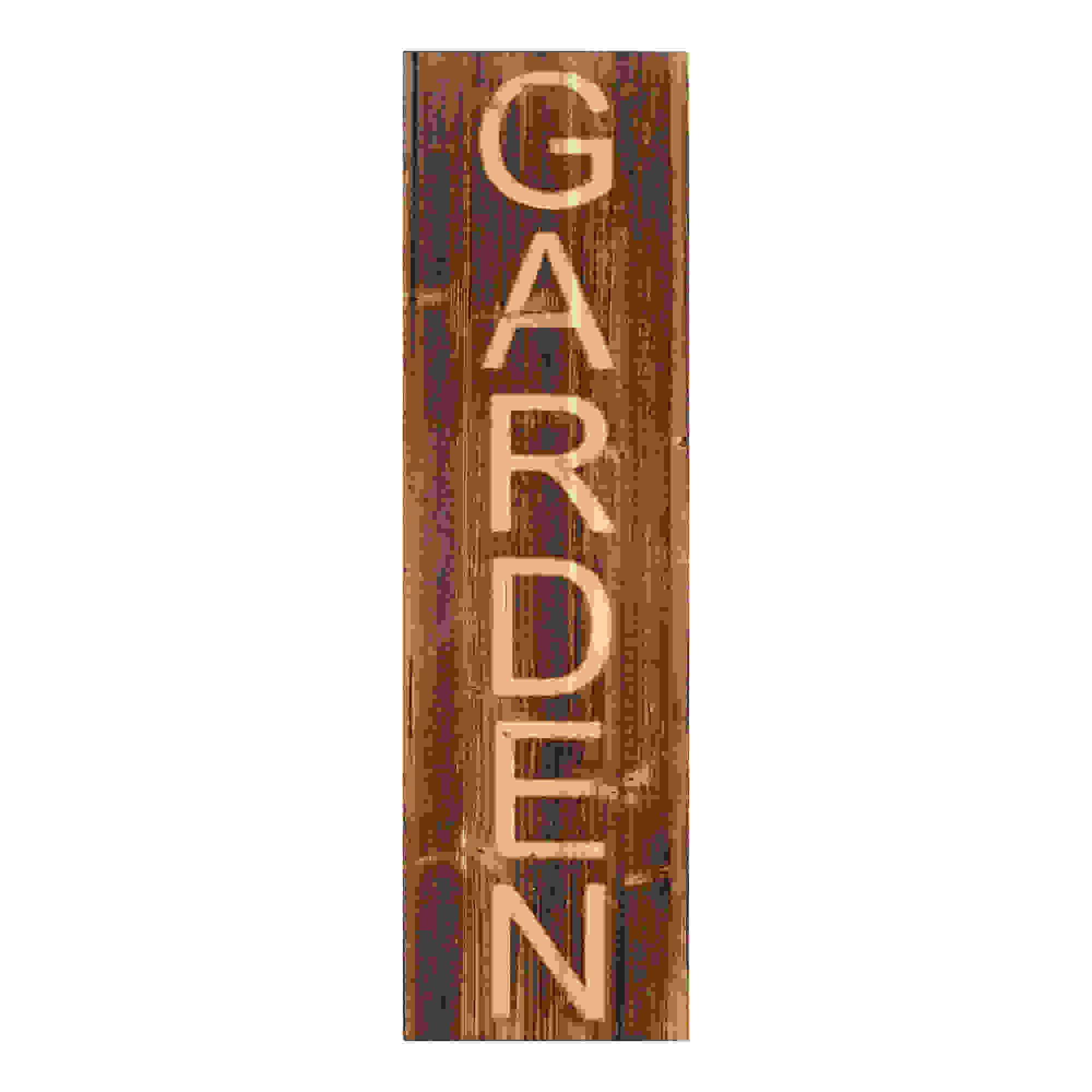 Carved "Garden" Wood Panel Wall Decor