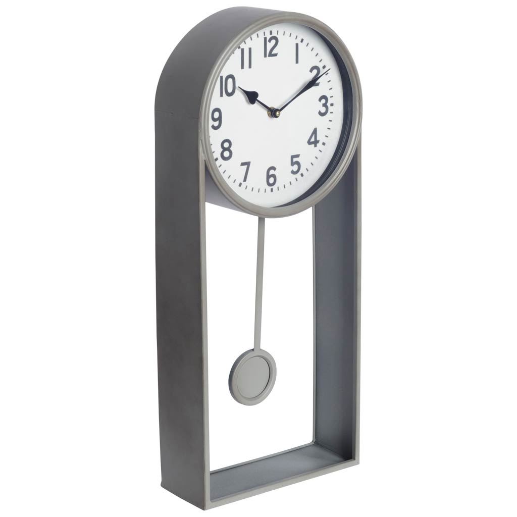 Small Pendulum Silver Clock