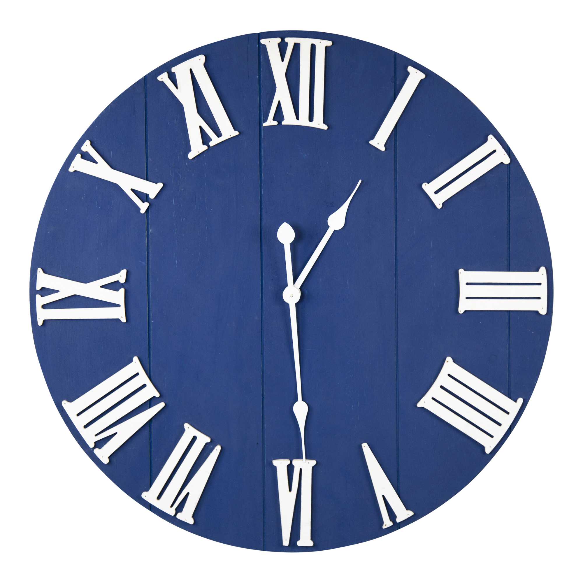 Round Blue Wall Clock