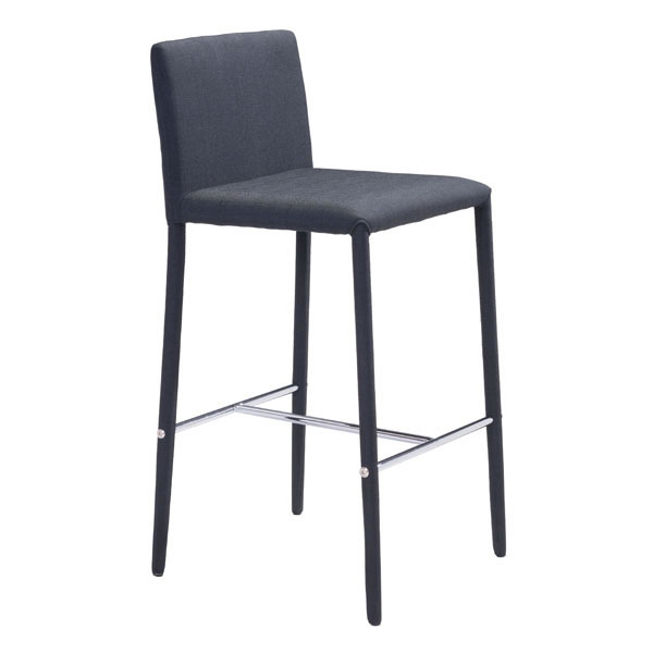 16.9" X 20" X 35" 2 Pcs Black Polyblend Counter Chair