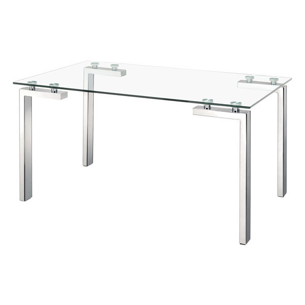 59" X 35.5" X 30" Stainless Steel Roca Dining Table