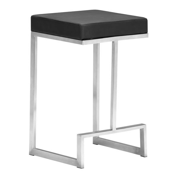 14" X 14" X 26" 2 Pcs Black Leatherette Counter Stool