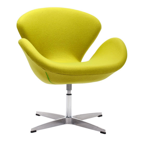 28" X 26.8" X 30" Pistachio Green Polyblend Arm Chair