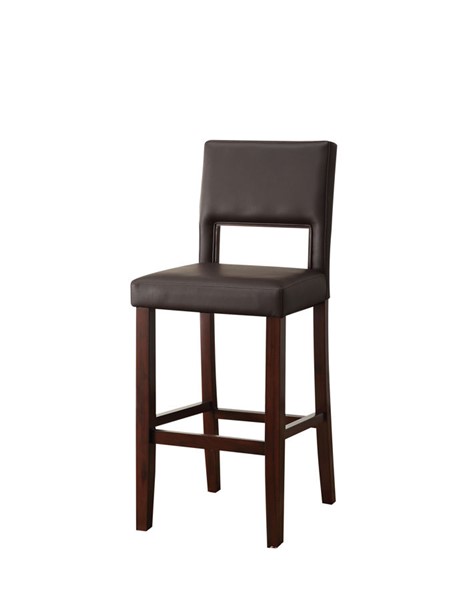 19" X 20" X 45" Black And Espresso Attractive Bar Chair