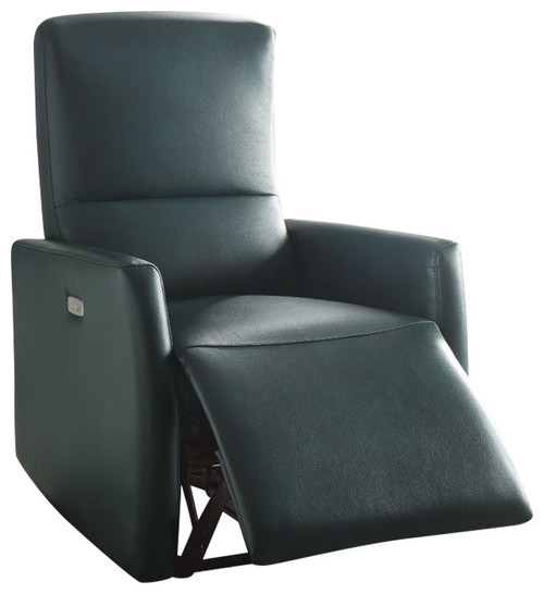 28" X 37" X 40" Blue Leather-Aire Power Motion Recliner