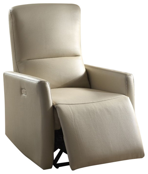 28" X 37" X 40" Beige Leather-Aire Power Motion Recliner