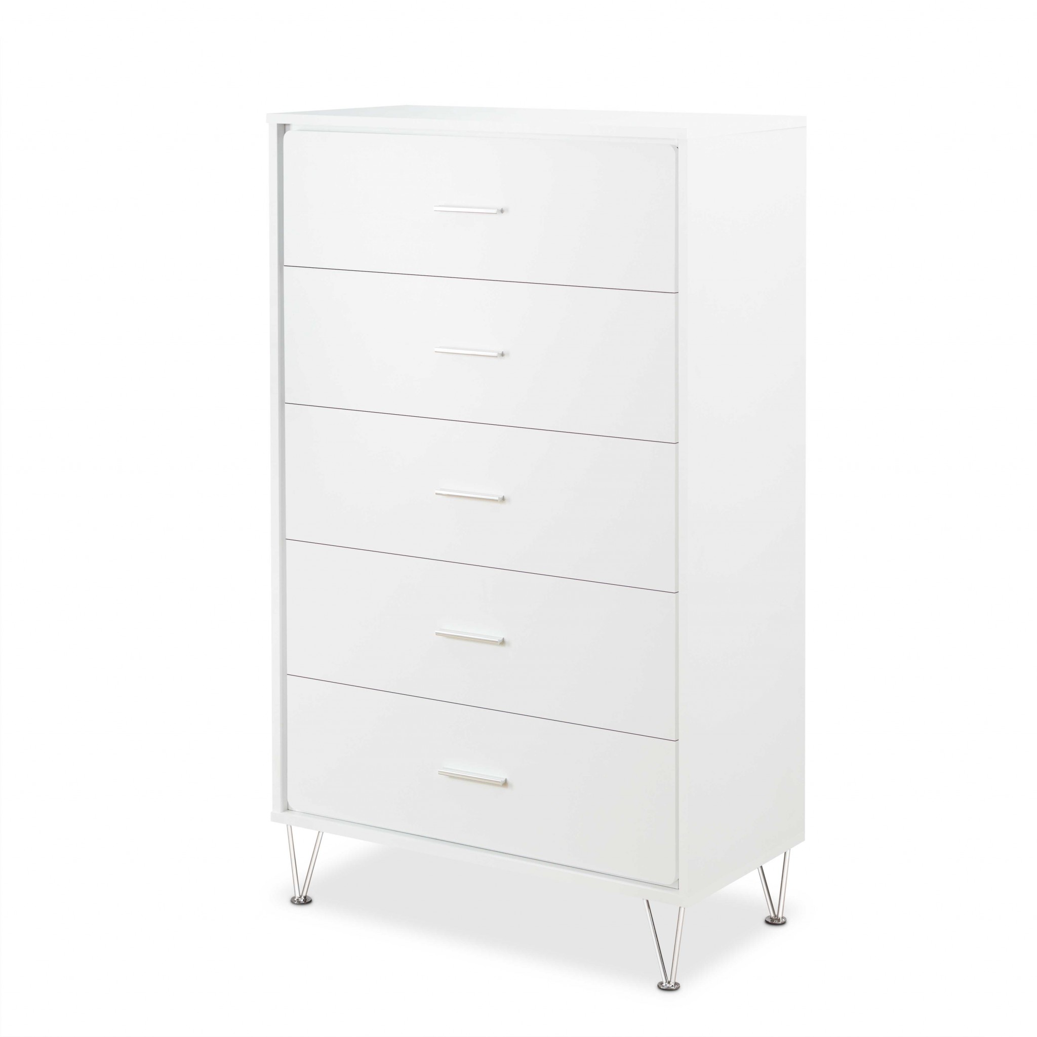 32" X 16" X 52" White Particle Board Chest