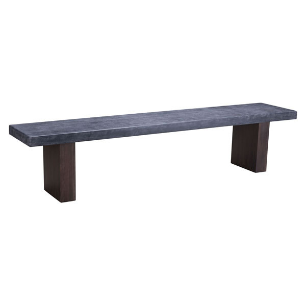 78.7" X 15.7" X 17.7" Cement And Natural Poly Bench