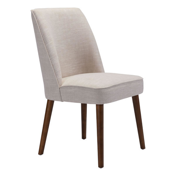 20.5" X 23.6" X 35.6" Beige Linen Dining Chair