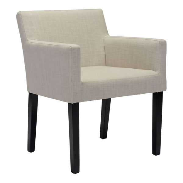 25.2" X 23.6" X 31.5" Beige Linen Dining Chair