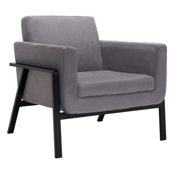 31.1" X 29.7" X 32.7" Gray Cashmere Lounge Chair