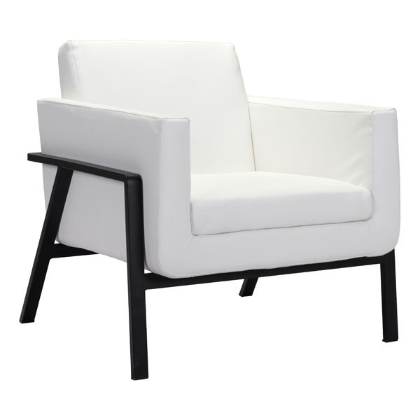 31.1" X 29.7" X 32.7" White Lounge Chair