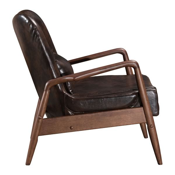 30.3" X 33.5" X 32.7" Brown Bully Lounge Chair And Ottoman