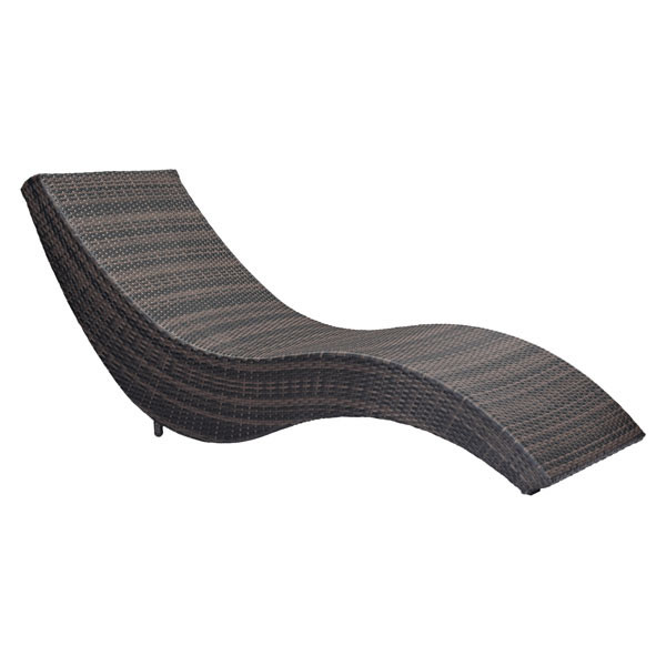 27.5" X 74" X 32" Brown Beach Chaise Lounge