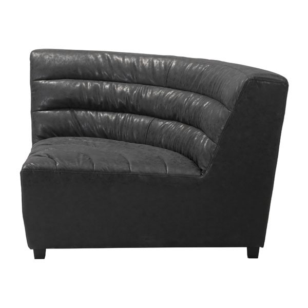 41.3" X 41.3" X 29.1" Black Leatherette Corner Chair