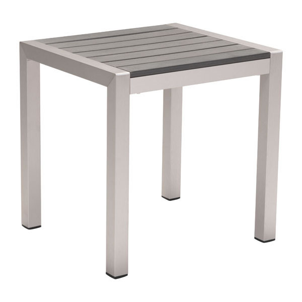 20" X 20" X 22" Gray And Beige Beach Side Table