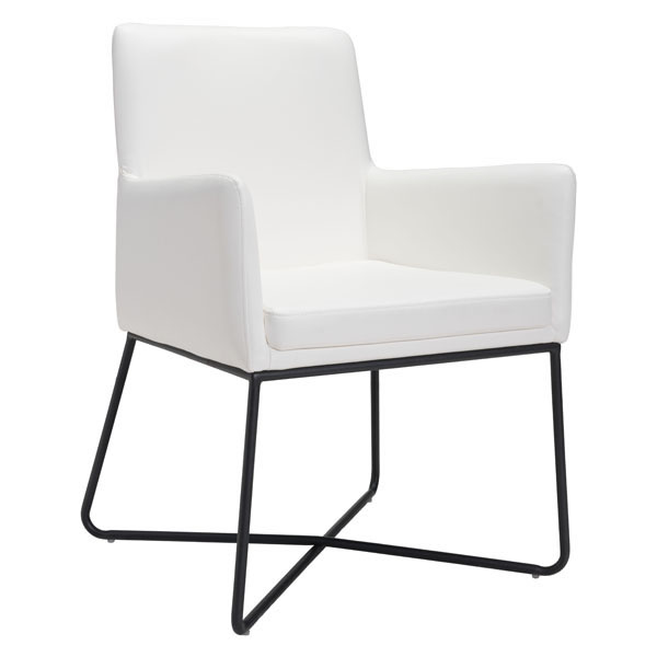 24" X 24.8" X 33.9" White Lounge Chair