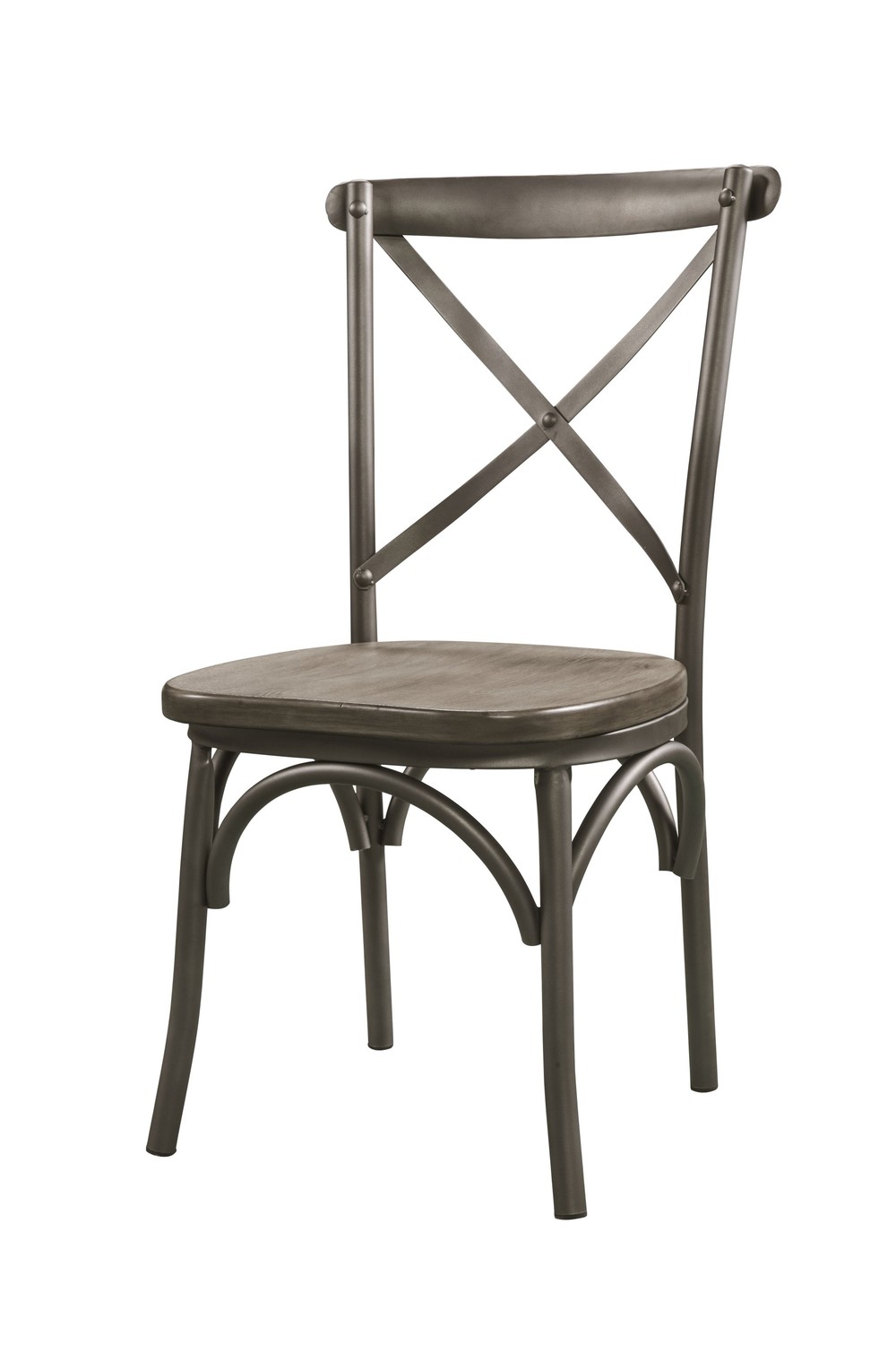 24" X 20" X 37" 2pc Gray Oak And Sandy Gray Side Chair