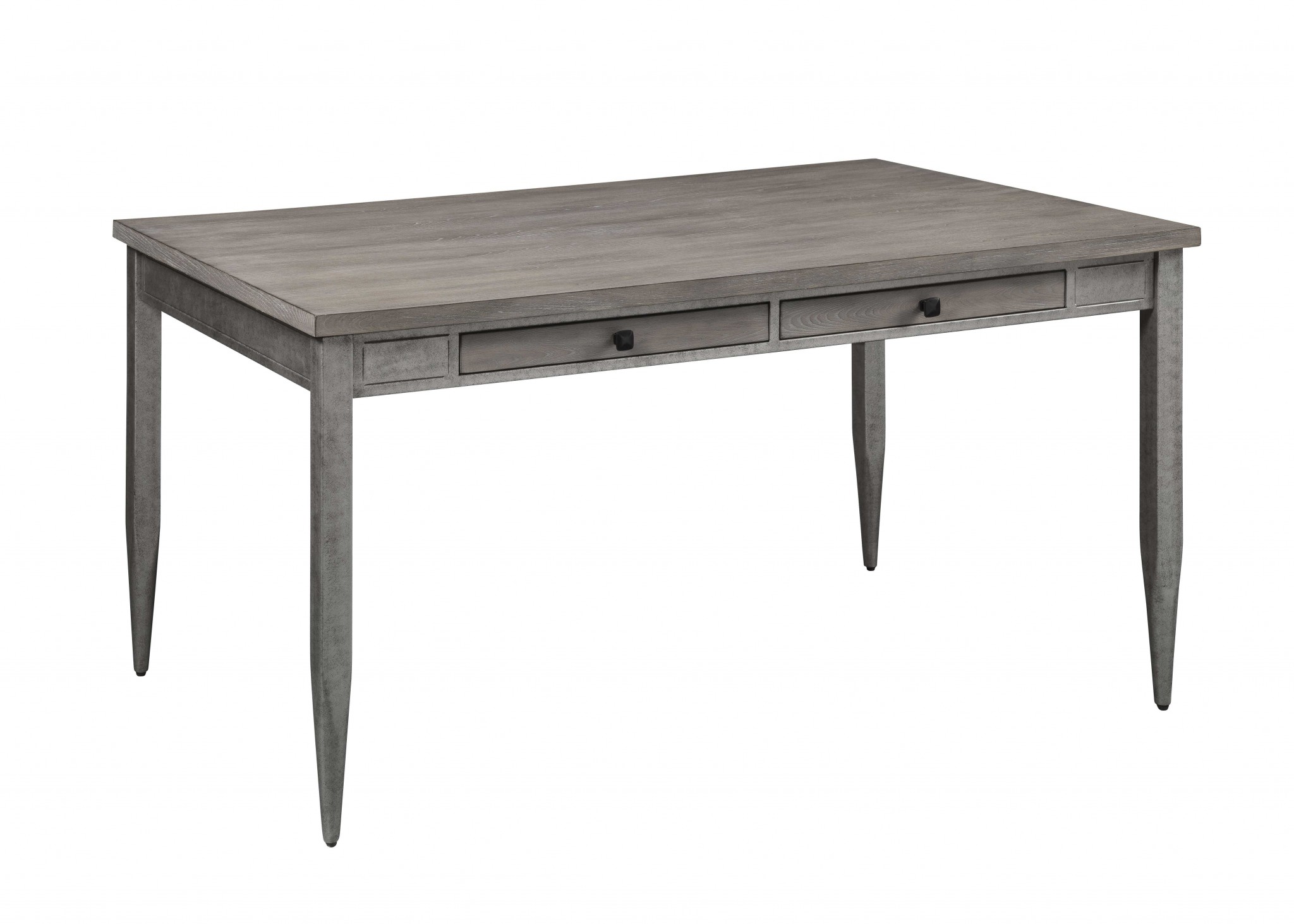 60" X 36" X 30" Gray Oak And Antique Gray Dining Table