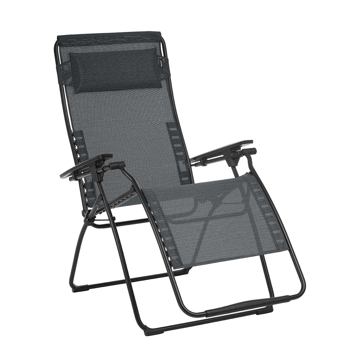 Zero Gravity Recliner - Black Steel Frame - Obsidian Duo Fabric