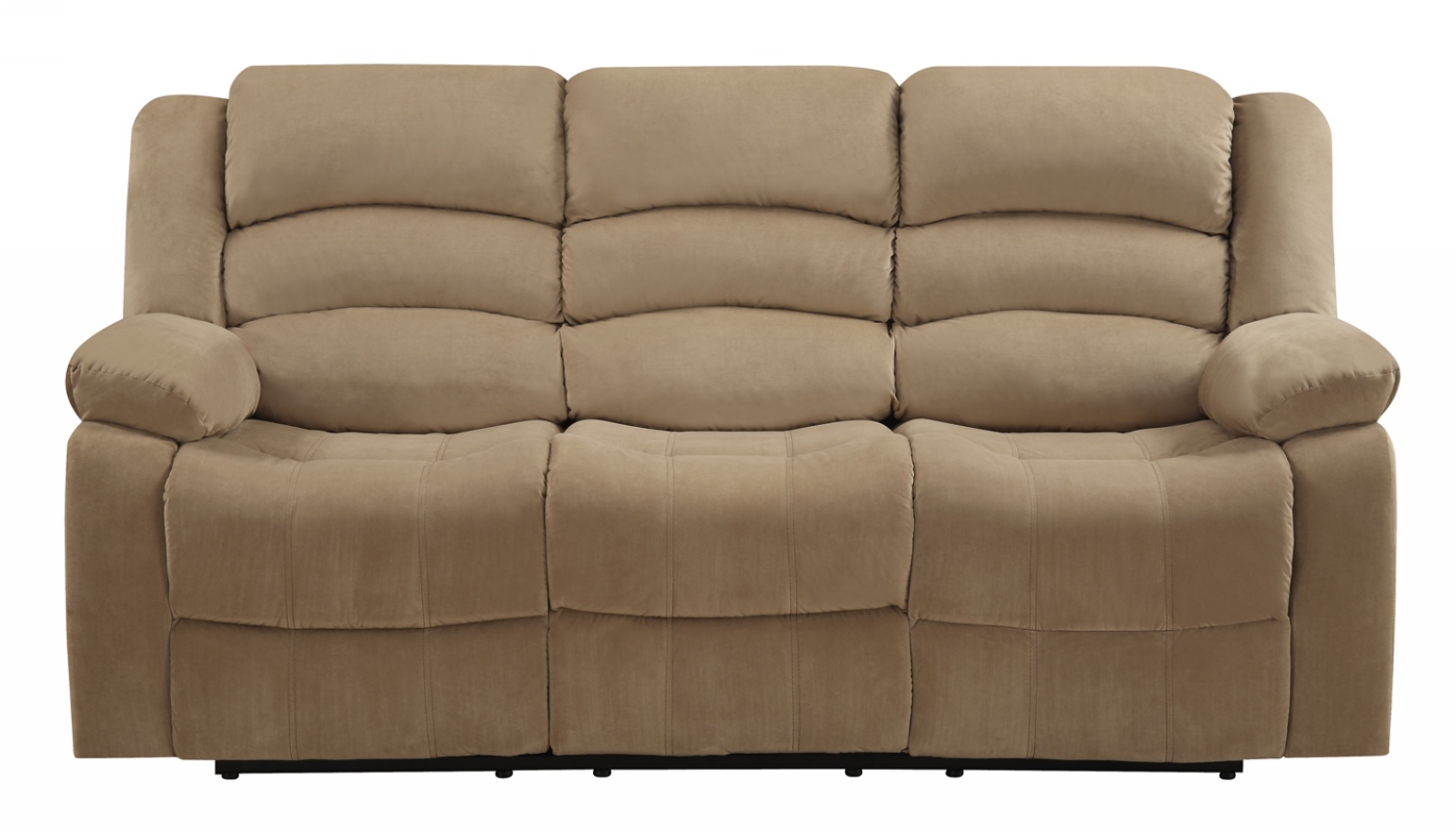 40" Contemporary Beige Fabric Sofa