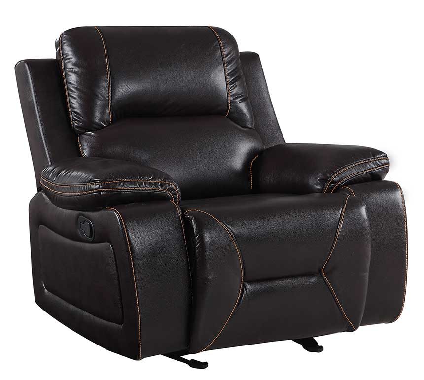 40" Brown Classy Leather Reclining Chair